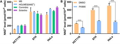 CRISPR-HOLMES-based NAD+ detection